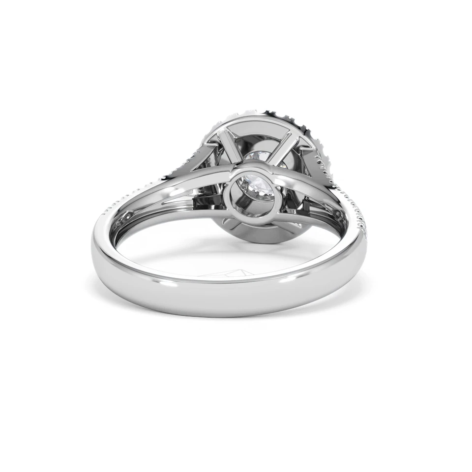 Camilla Diamond Halo Engagement Ring in Platinum 1.15ct G/SI2