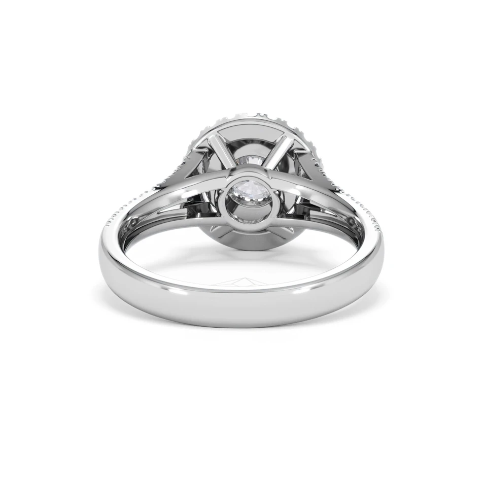 Camilla Diamond Halo Engagement Ring in Platinum 1.15ct G/SI2