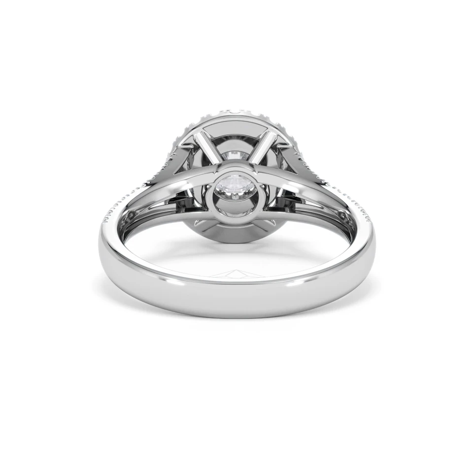 Camilla Diamond Halo Engagement Ring in Platinum 1.15ct G/SI2