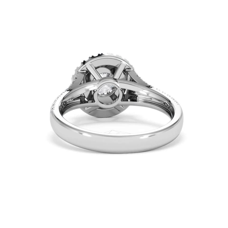 Camilla Diamond Halo Engagement Ring in Platinum 1.15ct G/SI2