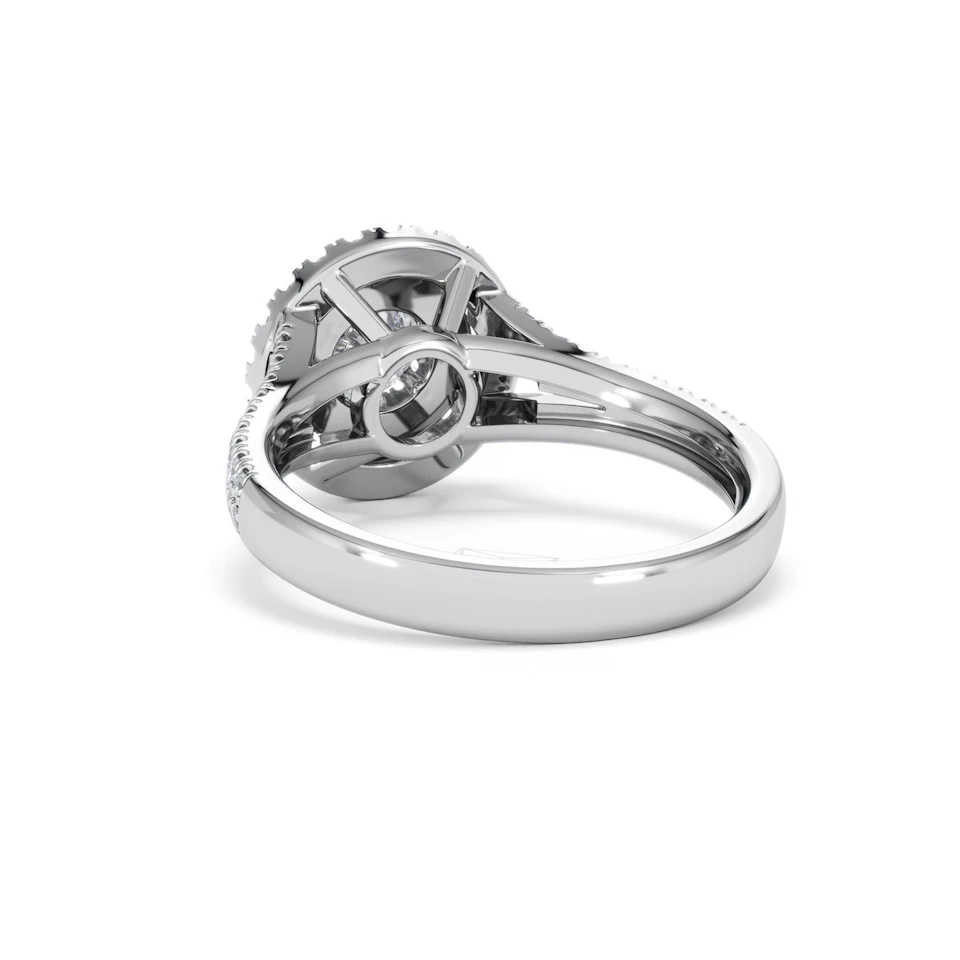 Camilla Diamond Halo Engagement Ring in Platinum 1.15ct G/SI2