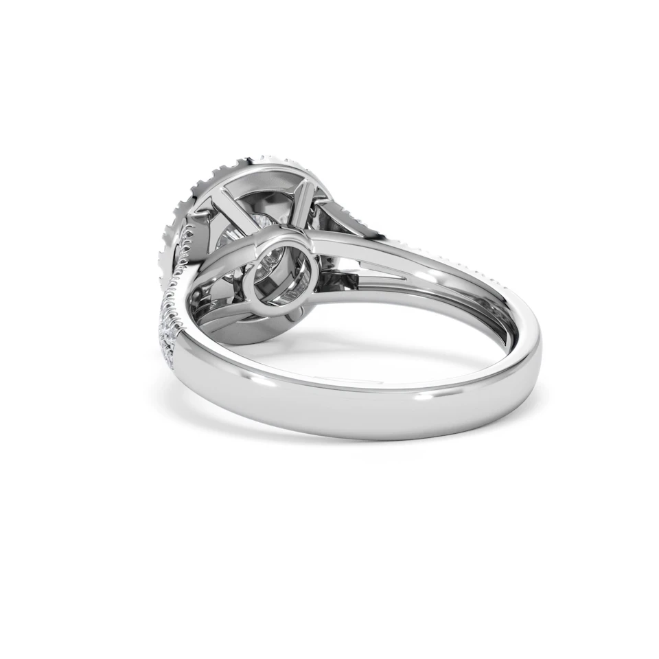 Camilla Diamond Halo Engagement Ring in Platinum 1.15ct G/SI2
