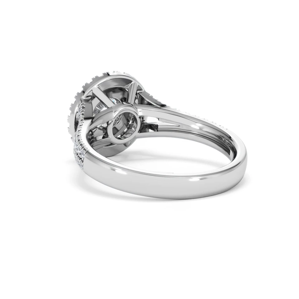 Camilla Diamond Halo Engagement Ring in Platinum 1.15ct G/SI2