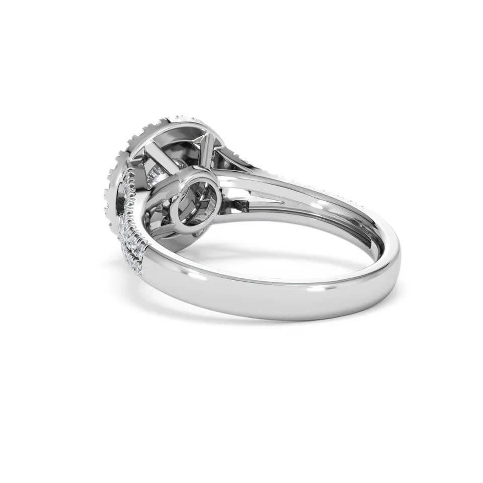 Camilla Diamond Halo Engagement Ring in Platinum 1.15ct G/SI2