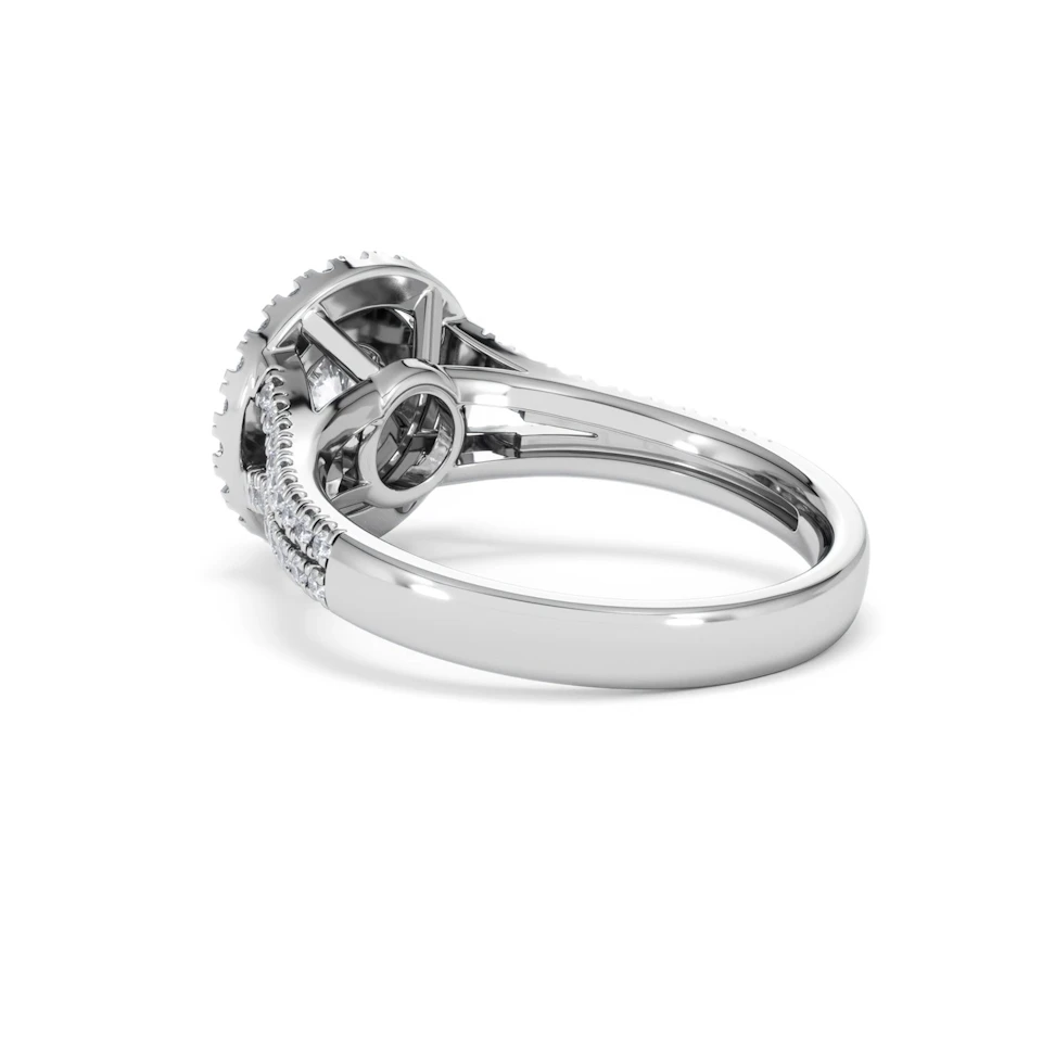 Camilla Diamond Halo Engagement Ring in Platinum 1.15ct G/SI2