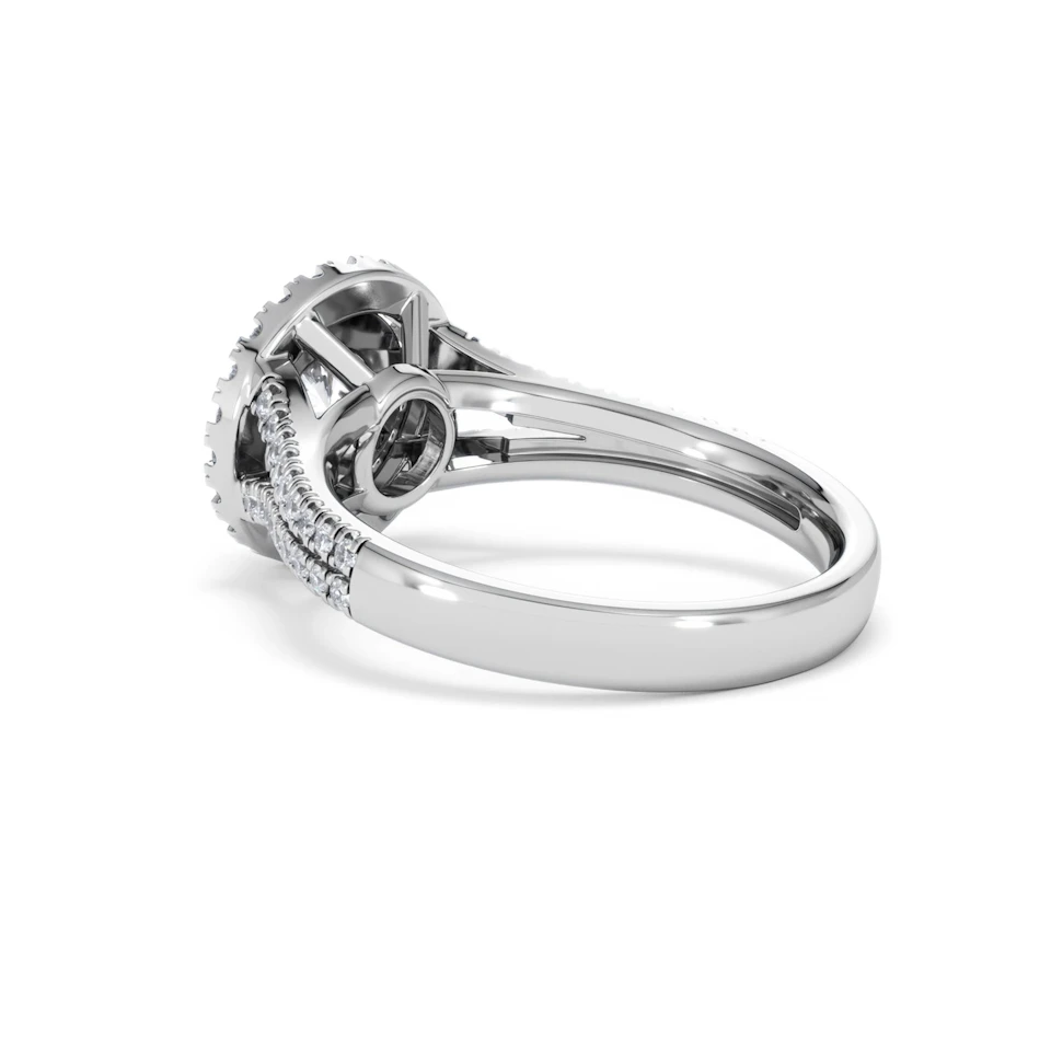 Camilla Diamond Halo Engagement Ring in Platinum 1.15ct G/SI2