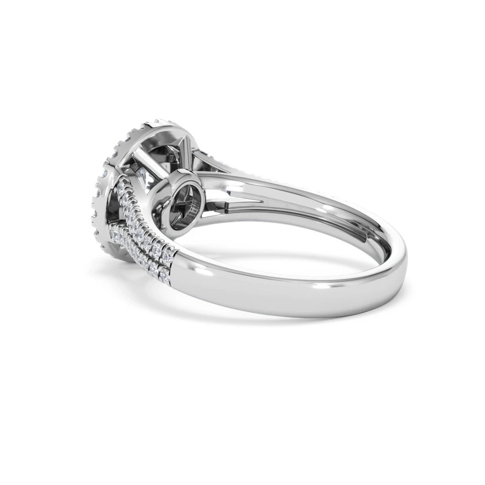 Camilla Diamond Halo Engagement Ring in Platinum 1.15ct G/SI2