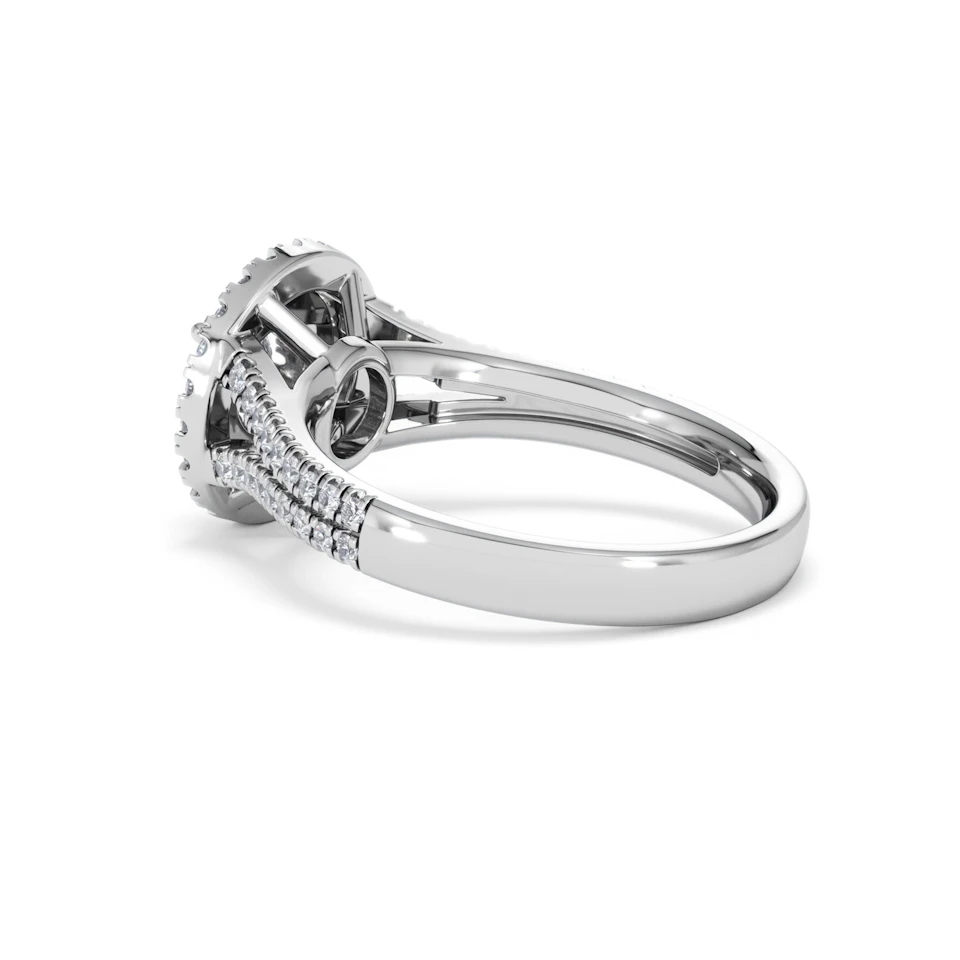 Camilla Diamond Halo Engagement Ring in Platinum 1.15ct G/SI2