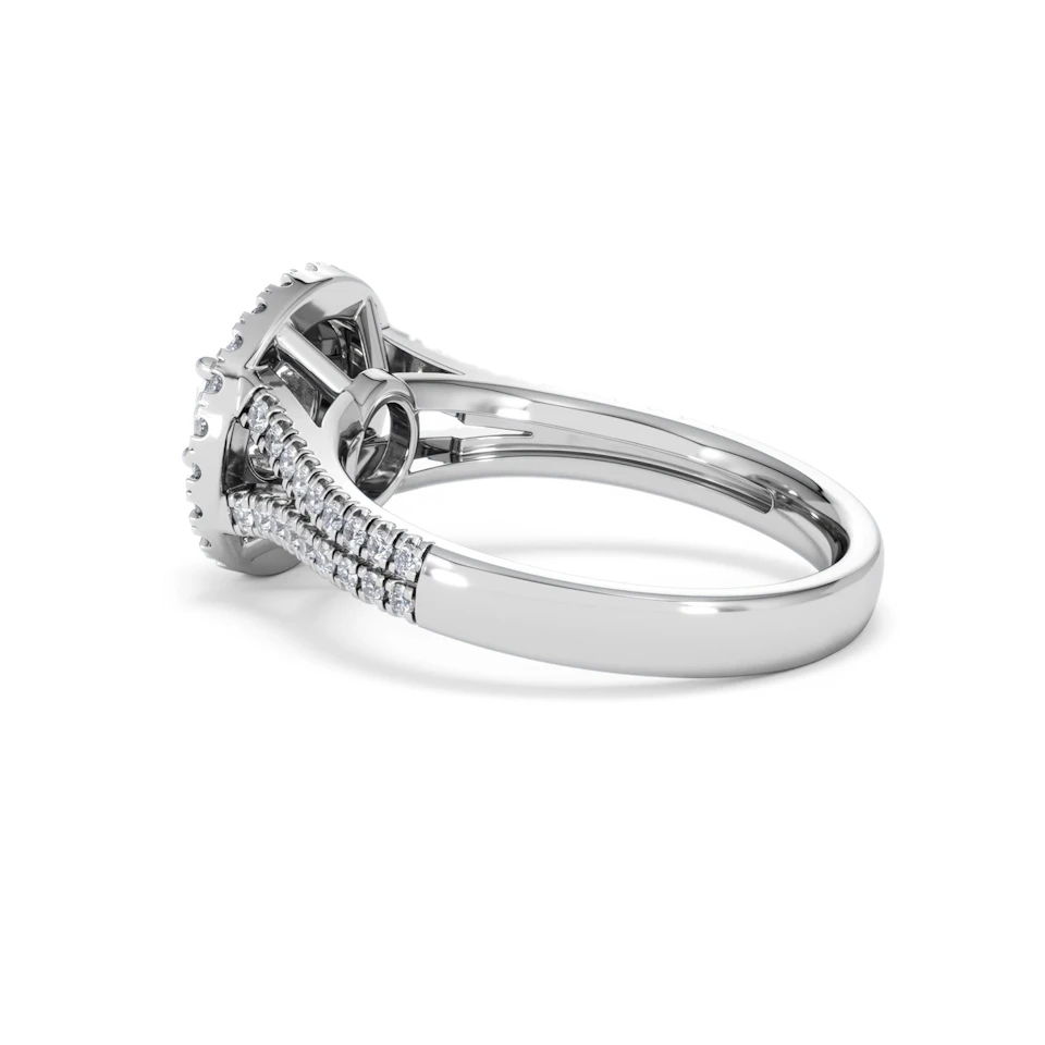Camilla Diamond Halo Engagement Ring in Platinum 1.15ct G/SI2