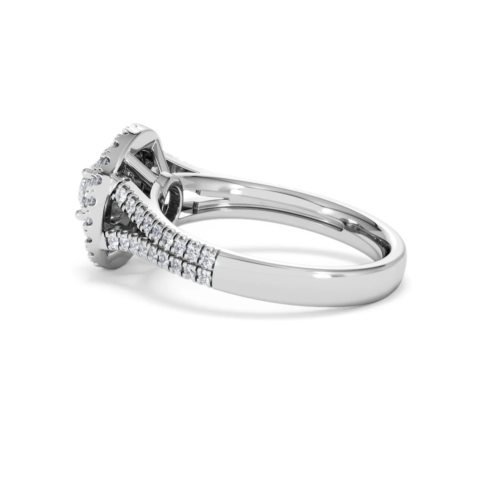 Camilla Diamond Halo Engagement Ring in Platinum 1.15ct G/SI2
