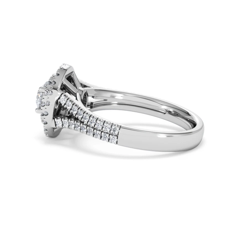 Camilla Diamond Halo Engagement Ring in Platinum 1.15ct G/SI2