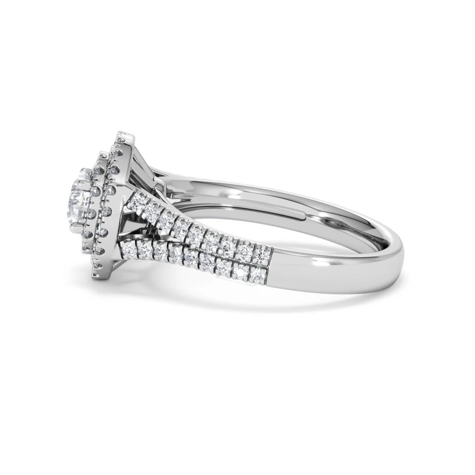 Camilla Diamond Halo Engagement Ring in Platinum 1.15ct G/SI2