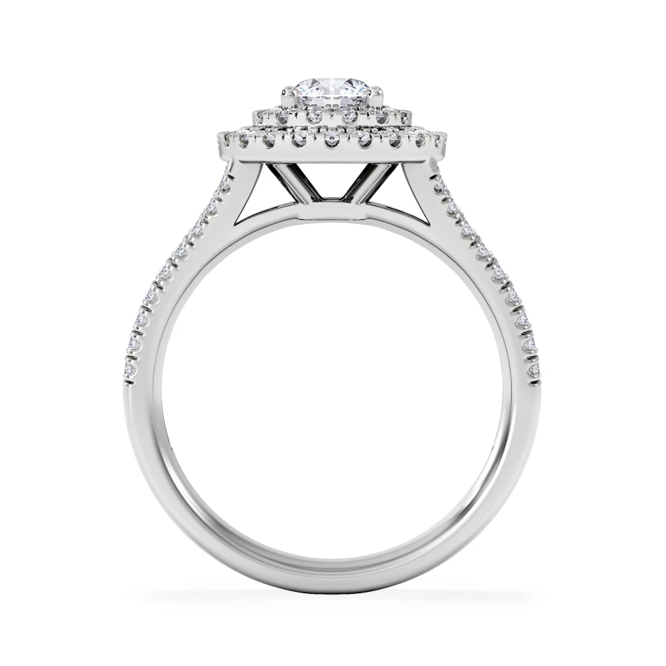 Camilla Diamond Halo Engagement Ring in Platinum 1.15ct G/SI2