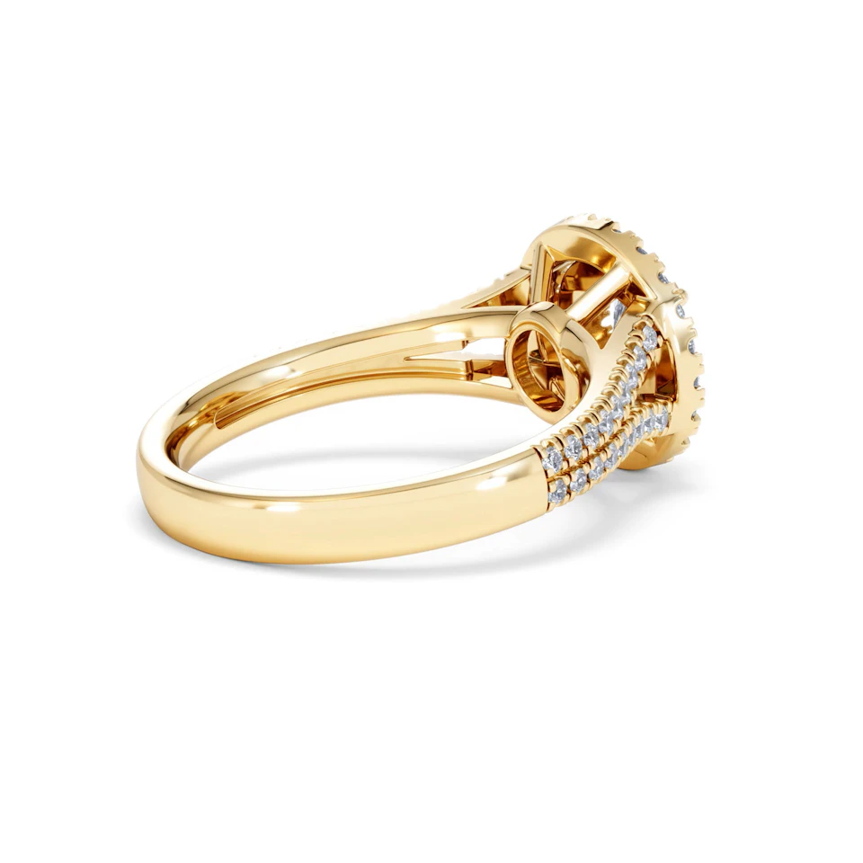 Camilla Diamond Halo Engagement Ring in 18K Gold 1.15ct G/SI2