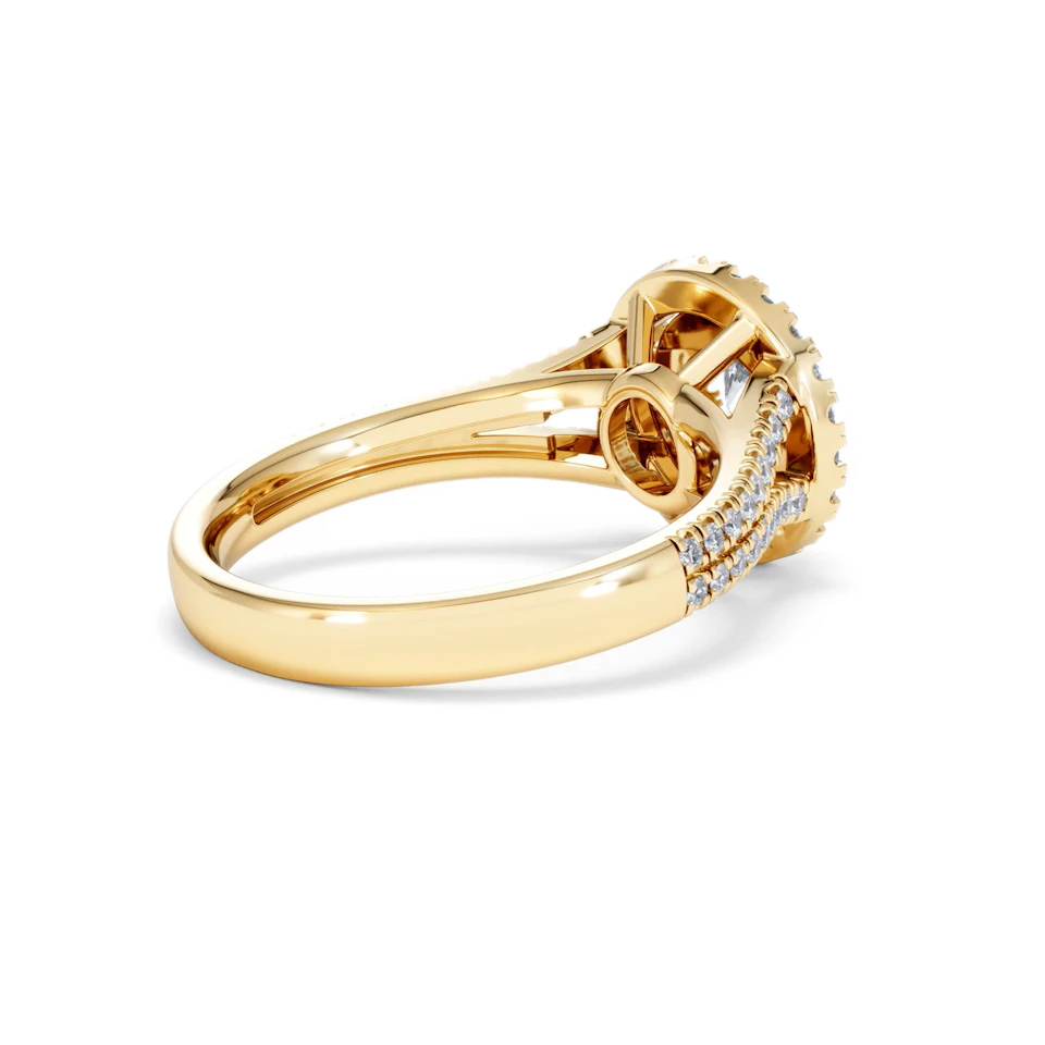Camilla Diamond Halo Engagement Ring in 18K Gold 1.15ct G/SI2