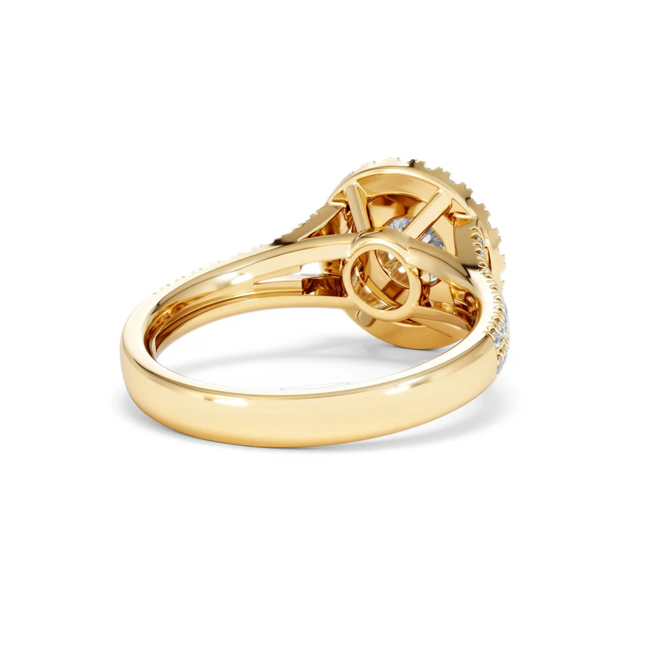 Camilla Diamond Halo Engagement Ring in 18K Gold 1.15ct G/SI2