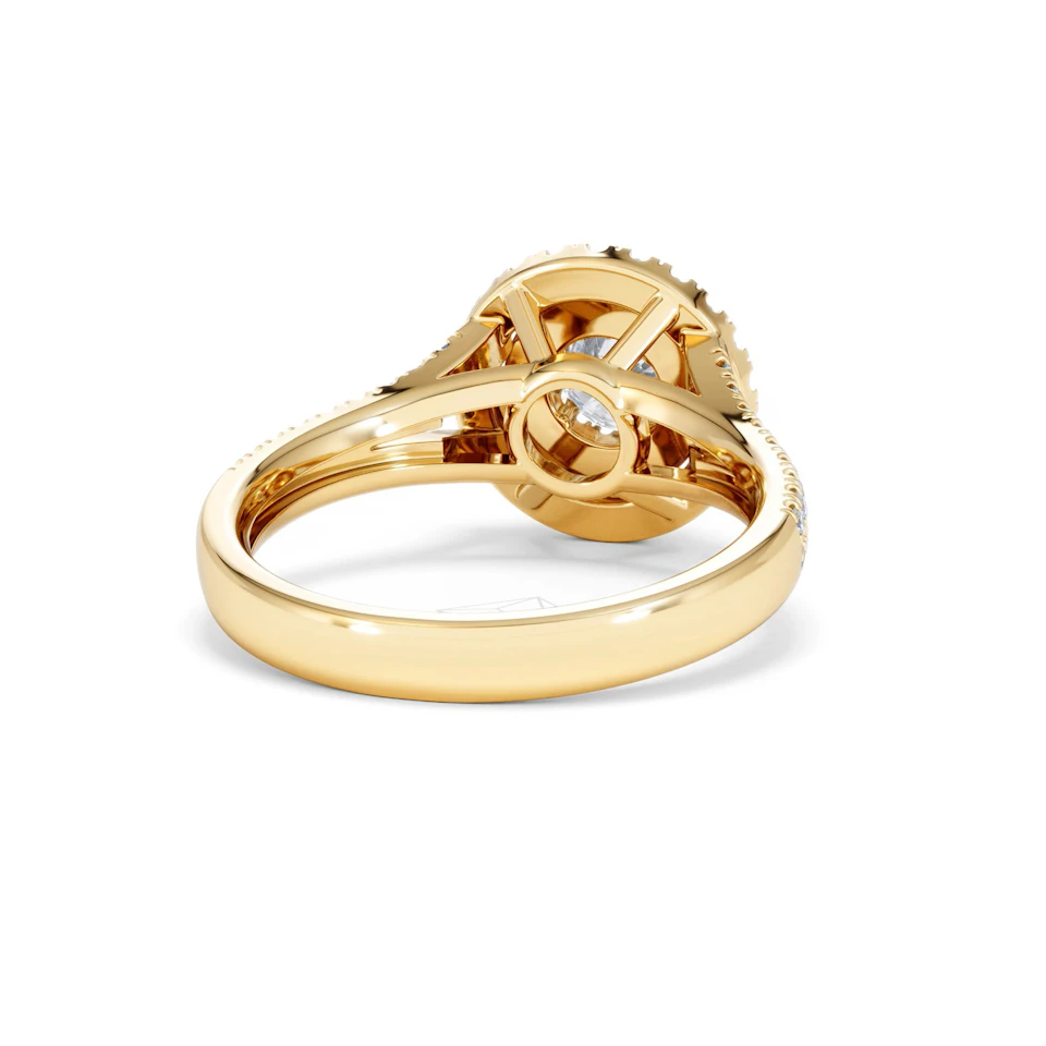 Camilla Diamond Halo Engagement Ring in 18K Gold 1.15ct G/SI2