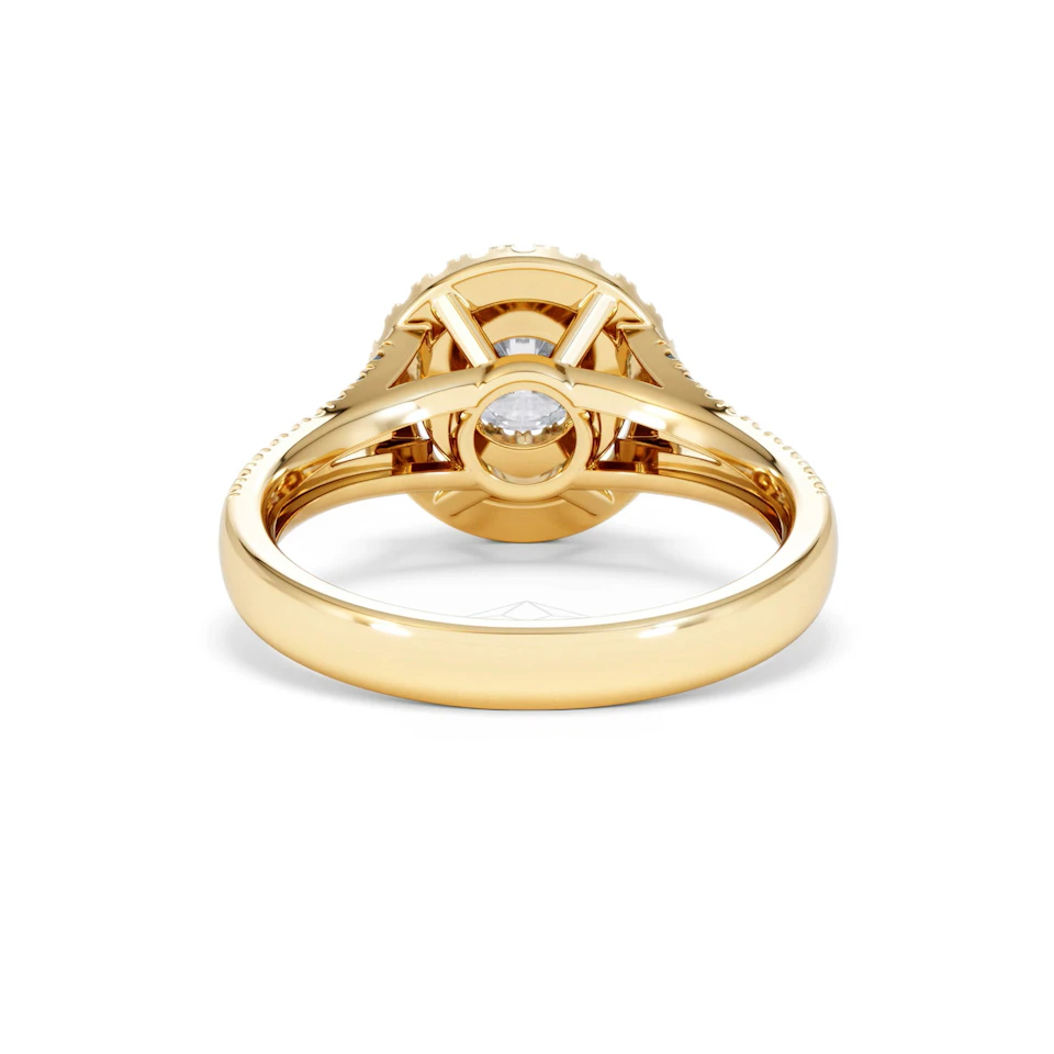Camilla Diamond Halo Engagement Ring in 18K Gold 1.15ct G/SI2