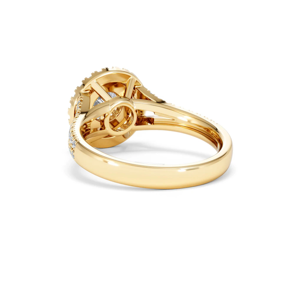 Camilla Diamond Halo Engagement Ring in 18K Gold 1.15ct G/SI2