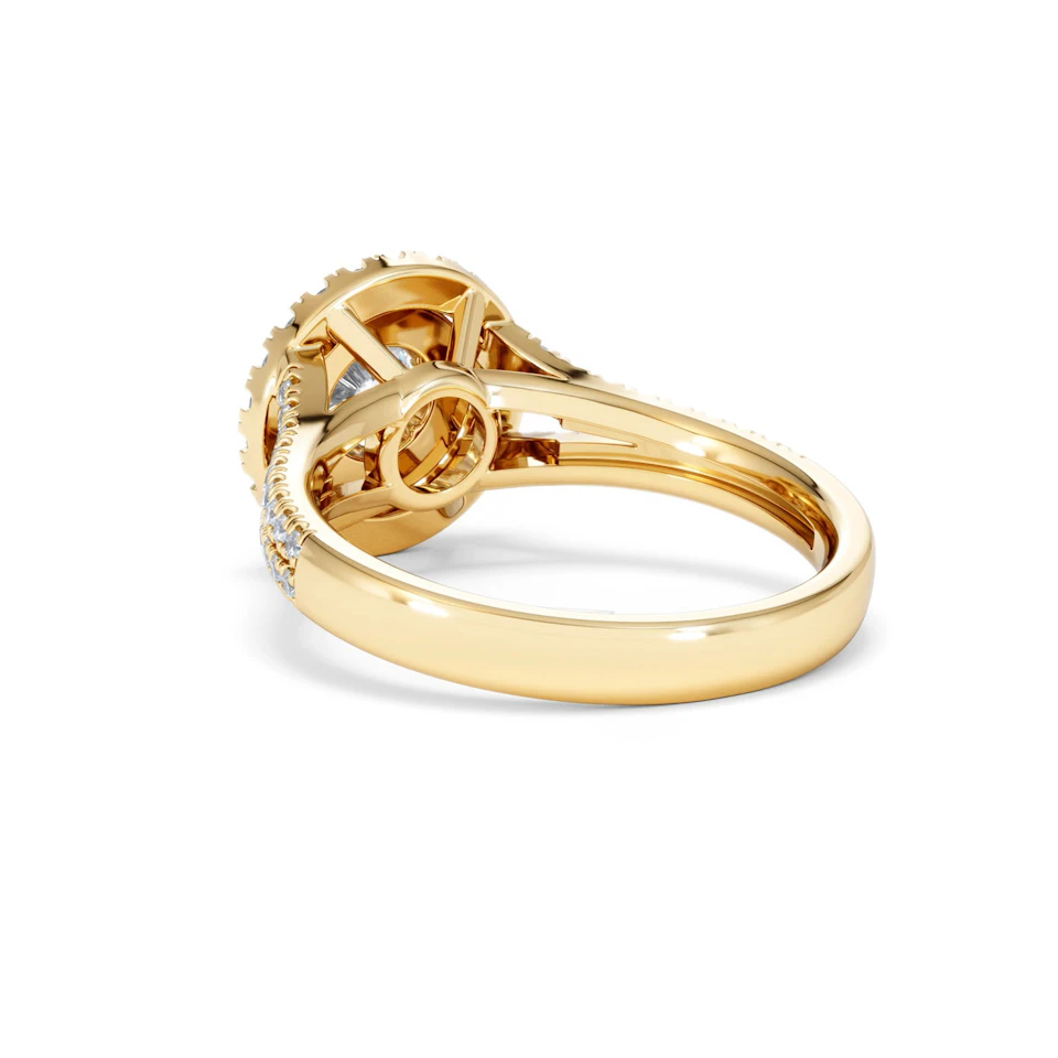 Camilla Diamond Halo Engagement Ring in 18K Gold 1.15ct G/SI2