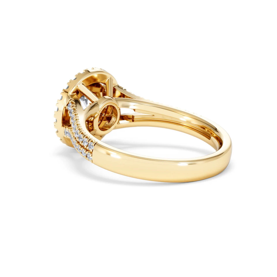 Camilla Diamond Halo Engagement Ring in 18K Gold 1.15ct G/SI2