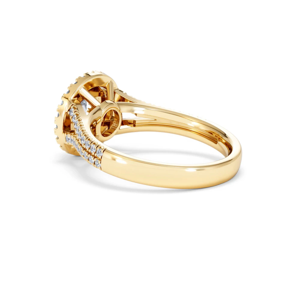 Camilla Diamond Halo Engagement Ring in 18K Gold 1.15ct G/SI2