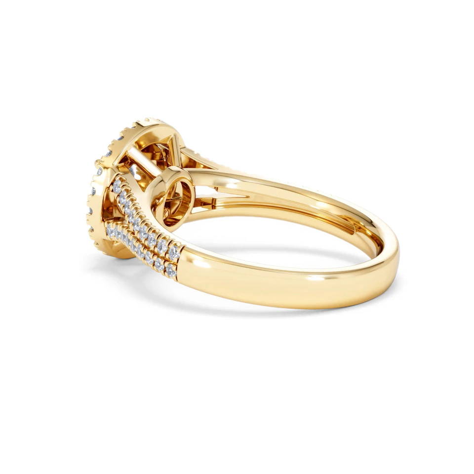 Camilla Diamond Halo Engagement Ring in 18K Gold 1.15ct G/SI2
