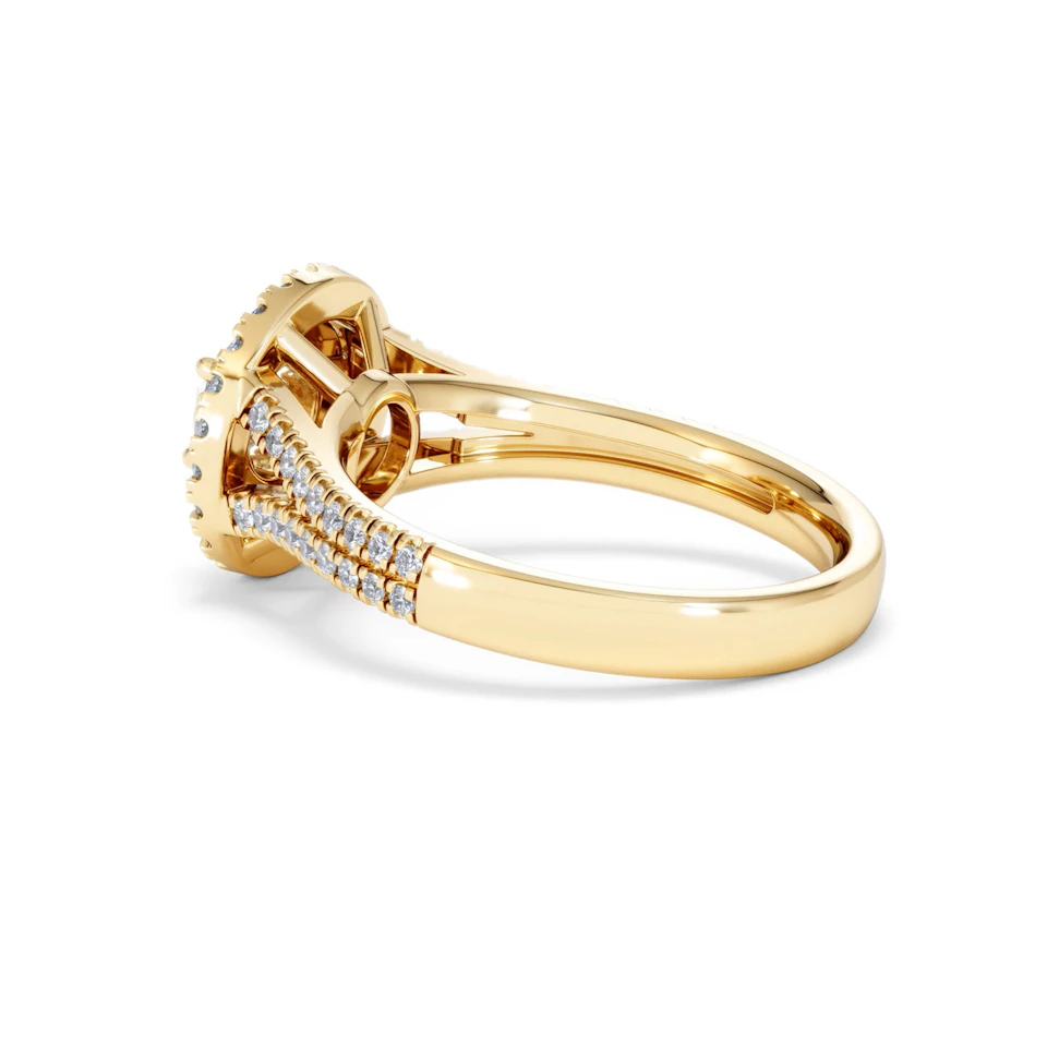 Camilla Diamond Halo Engagement Ring in 18K Gold 1.15ct G/SI2
