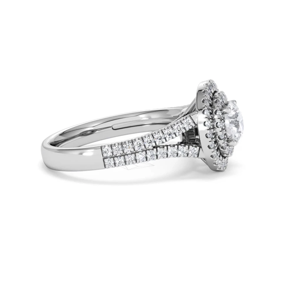 Camilla GIA Diamond Halo Engagement Ring in Platinum 1.65ct G/VS2