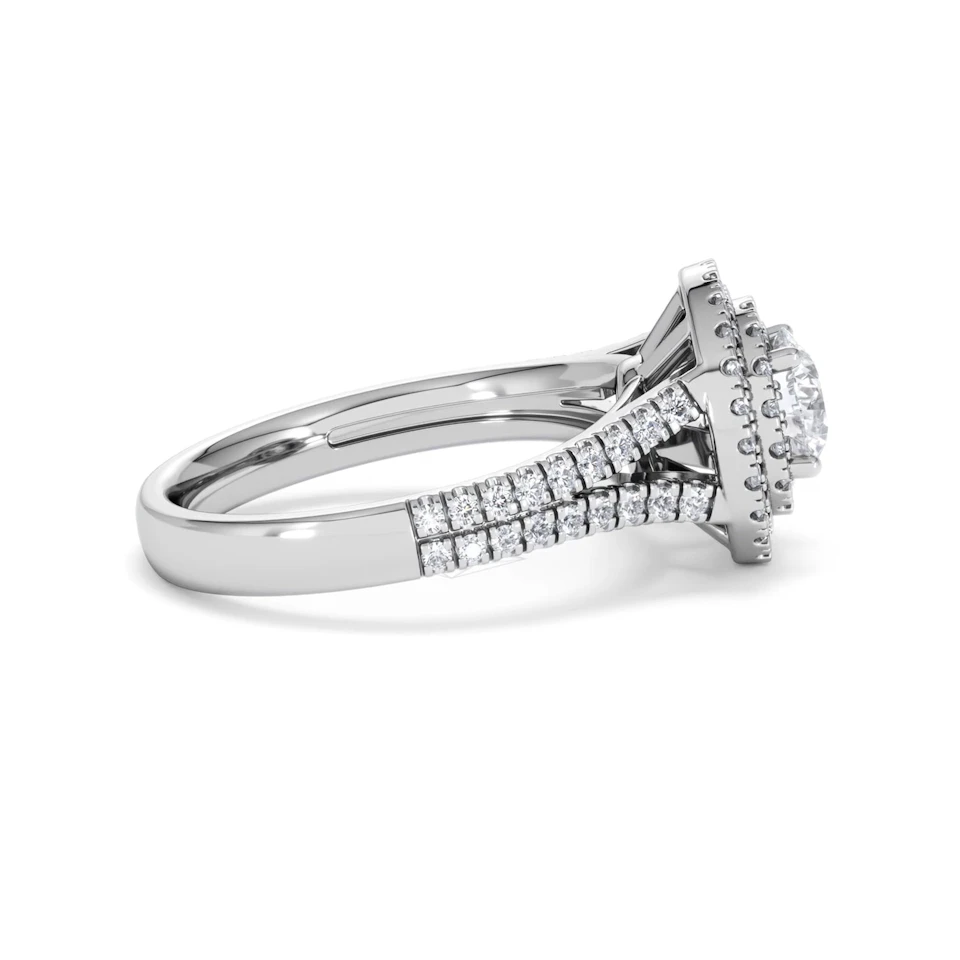 Camilla GIA Diamond Halo Engagement Ring in Platinum 1.65ct G/VS2