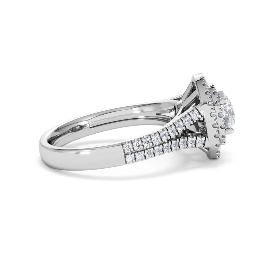 Camilla GIA Diamond Halo Engagement Ring in Platinum 1.65ct G/VS2