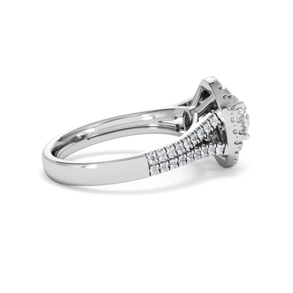 Camilla GIA Diamond Halo Engagement Ring in Platinum 1.65ct G/VS2