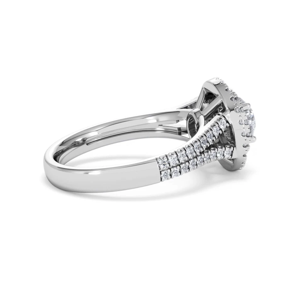 Camilla GIA Diamond Halo Engagement Ring in Platinum 1.65ct G/VS2