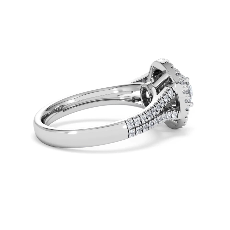 Camilla GIA Diamond Halo Engagement Ring in Platinum 1.65ct G/VS2