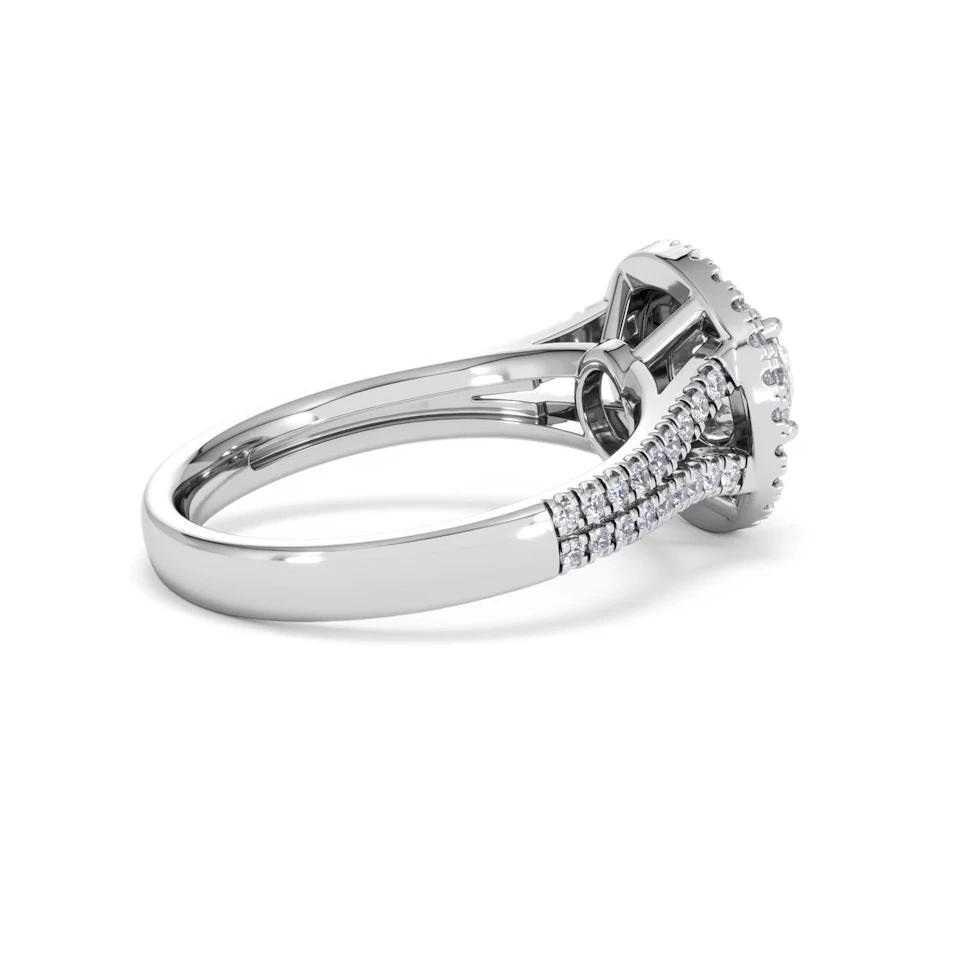 Camilla GIA Diamond Halo Engagement Ring in Platinum 1.65ct G/VS2
