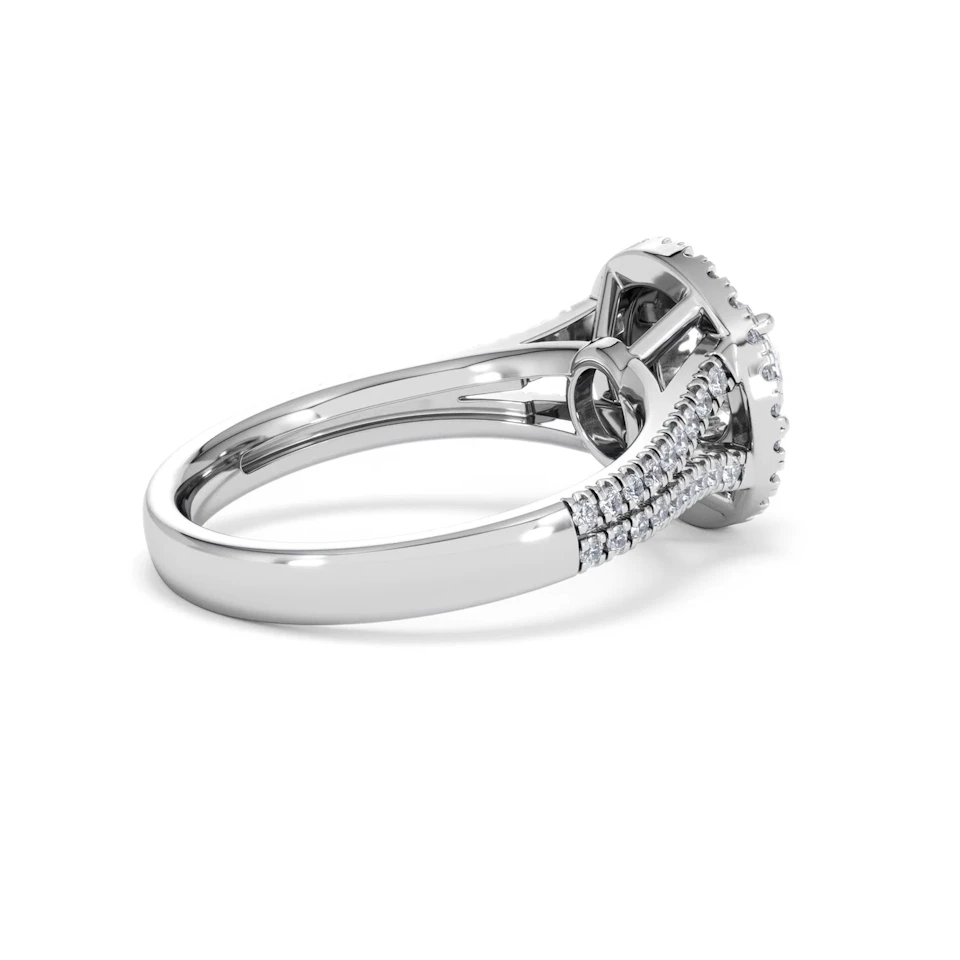 Camilla GIA Diamond Halo Engagement Ring in Platinum 1.65ct G/VS2