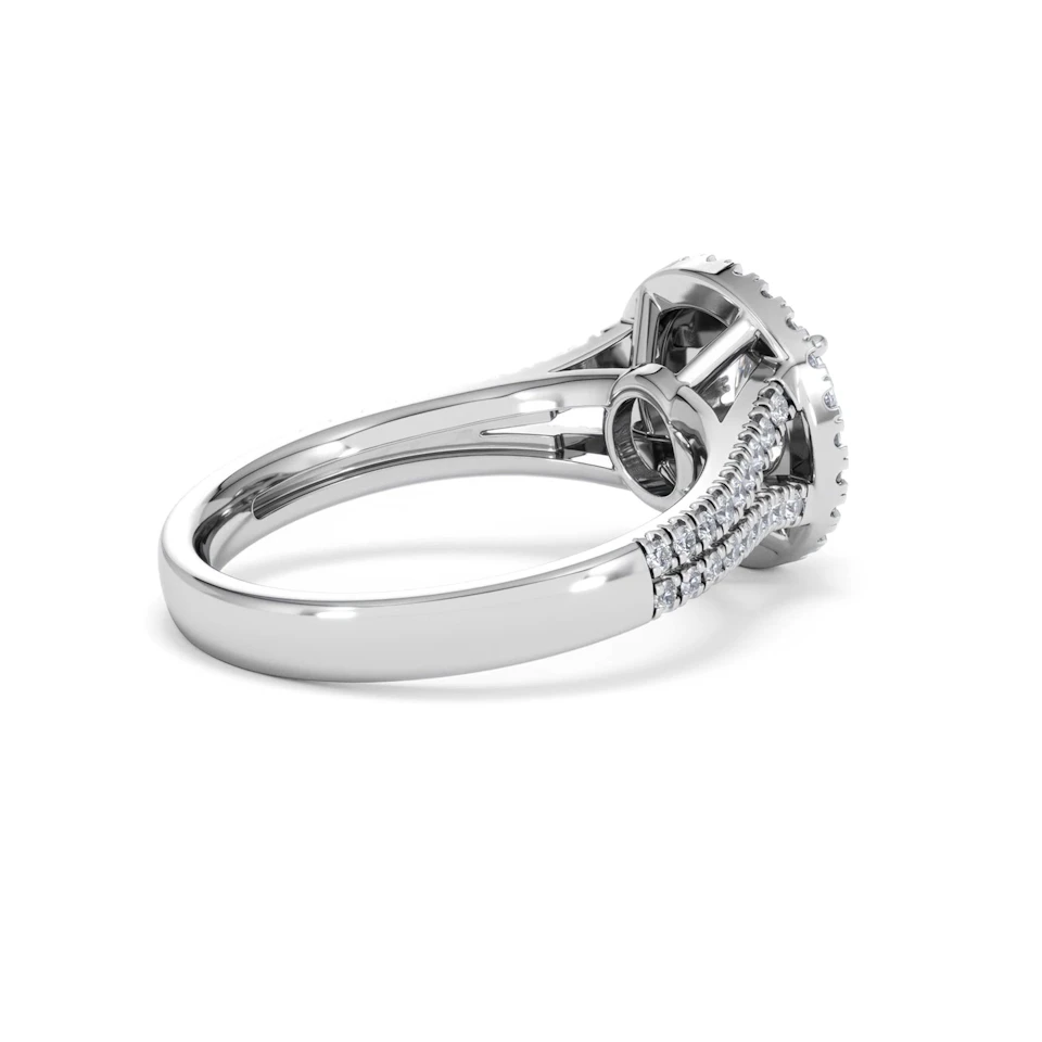 Camilla GIA Diamond Halo Engagement Ring in Platinum 1.65ct G/VS2