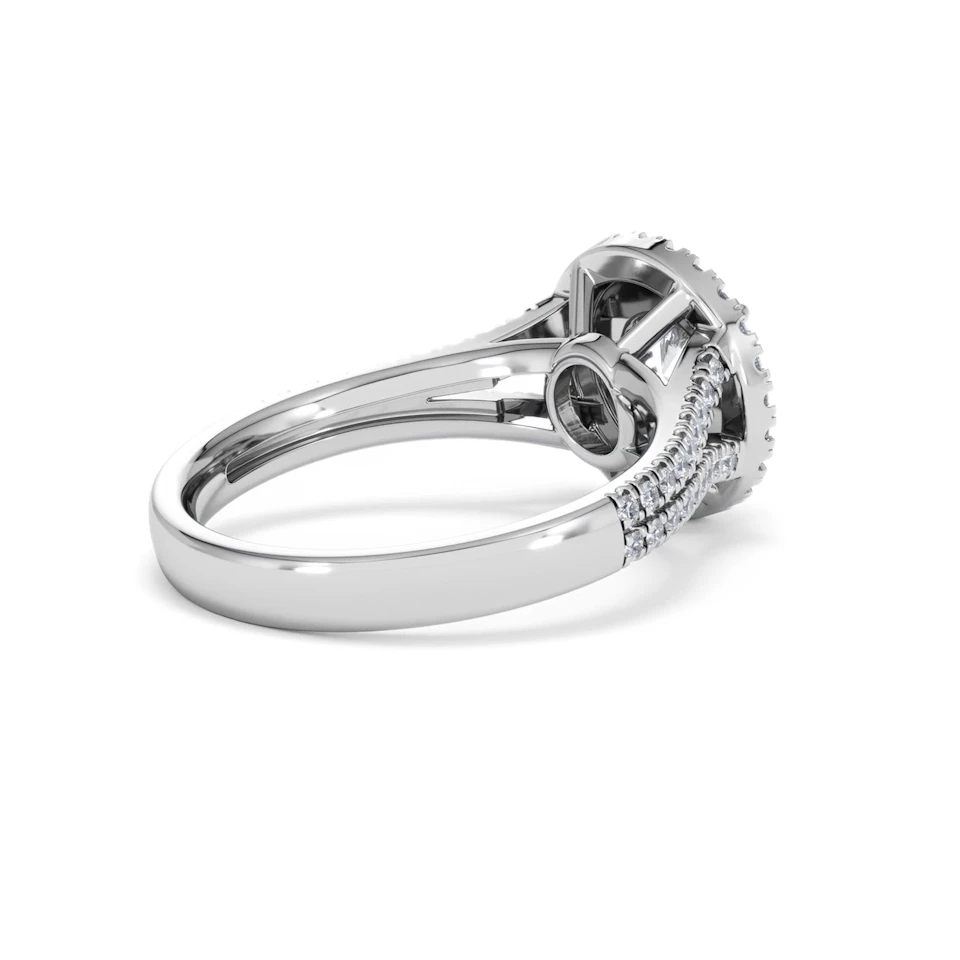 Camilla GIA Diamond Halo Engagement Ring in Platinum 1.65ct G/VS2