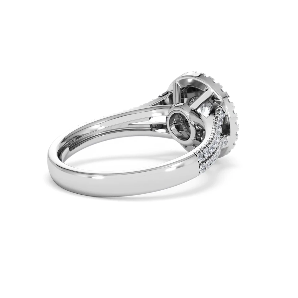 Camilla GIA Diamond Halo Engagement Ring in Platinum 1.65ct G/VS2