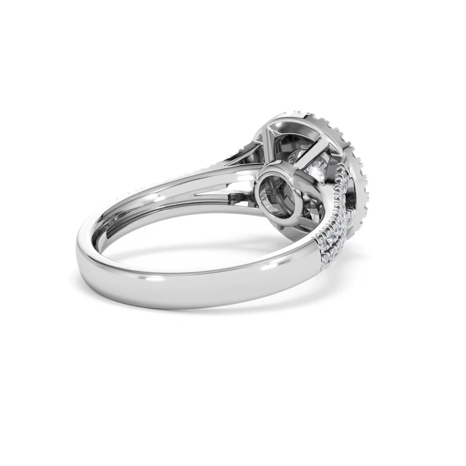 Camilla GIA Diamond Halo Engagement Ring in Platinum 1.65ct G/SI2