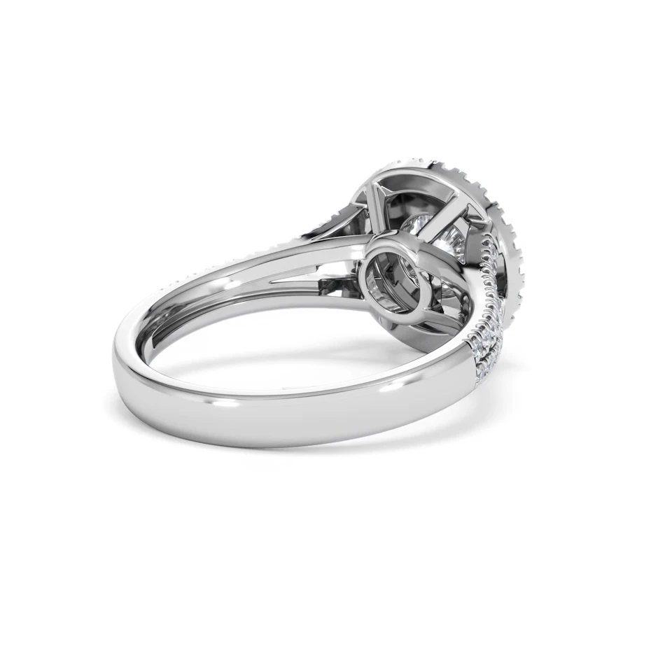 Camilla GIA Diamond Halo Engagement Ring in Platinum 1.65ct G/VS2