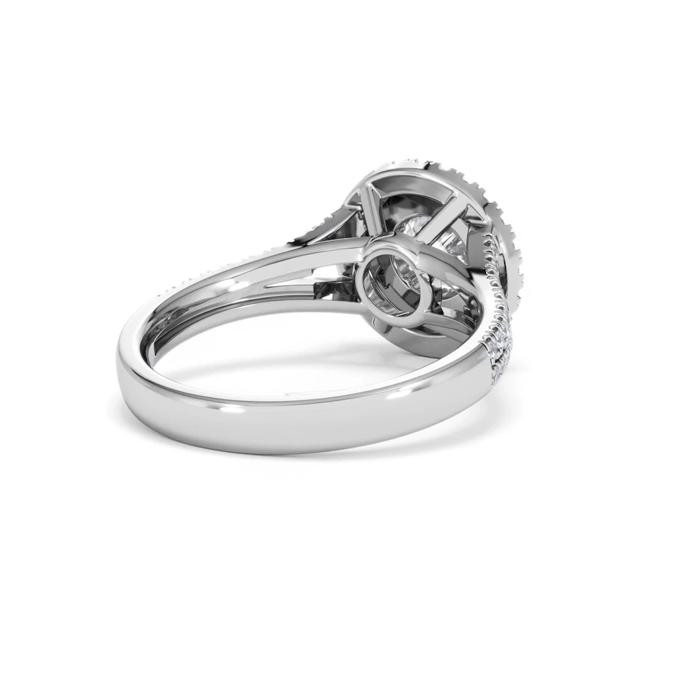 Camilla GIA Diamond Halo Engagement Ring in Platinum 1.65ct G/VS2