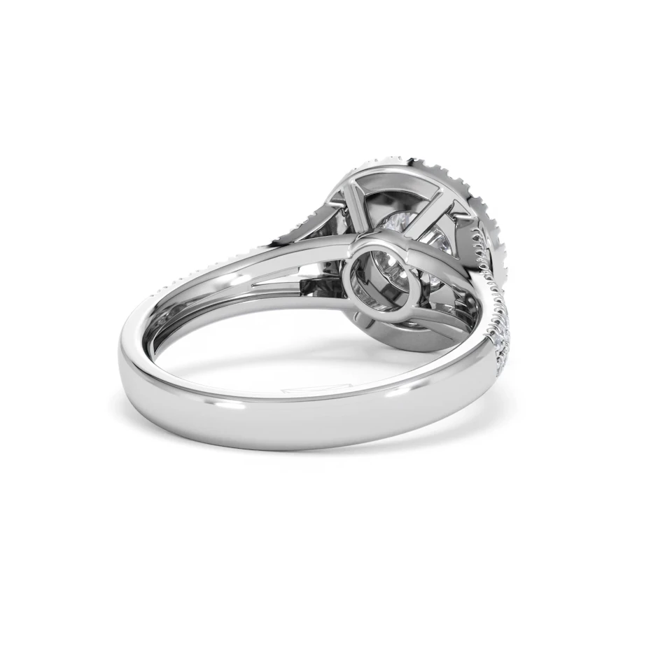 Camilla GIA Diamond Halo Engagement Ring in Platinum 1.65ct G/VS2