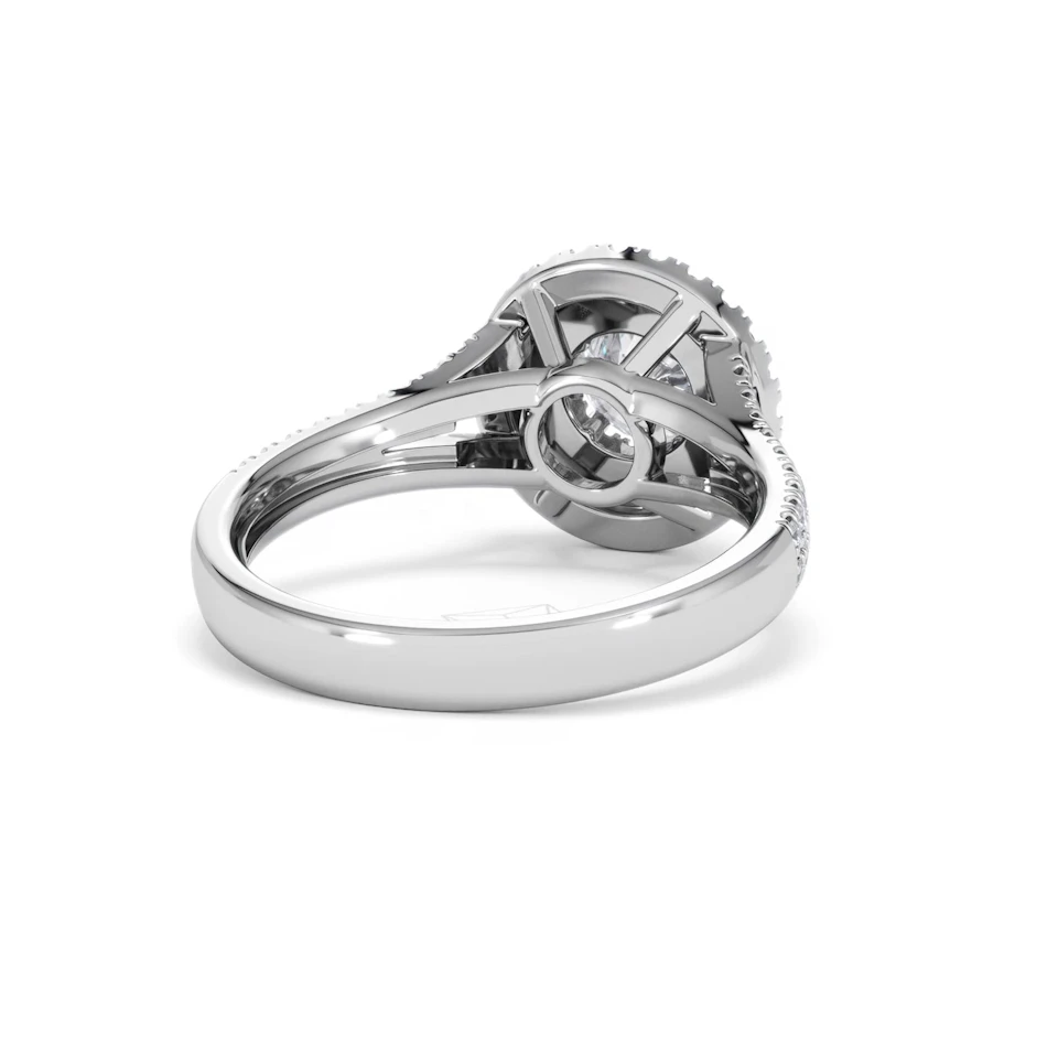 Camilla GIA Diamond Halo Engagement Ring in Platinum 1.65ct G/VS2