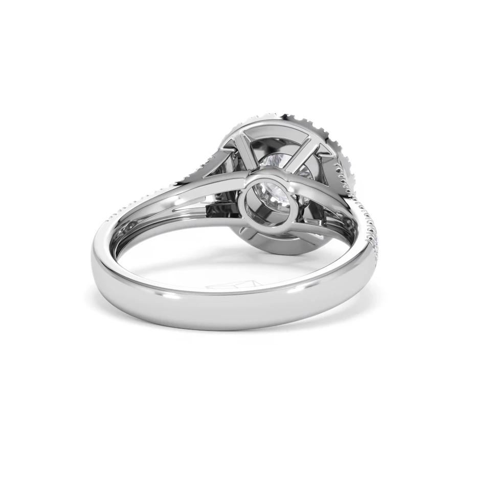 Camilla GIA Diamond Halo Engagement Ring in Platinum 1.65ct G/VS2