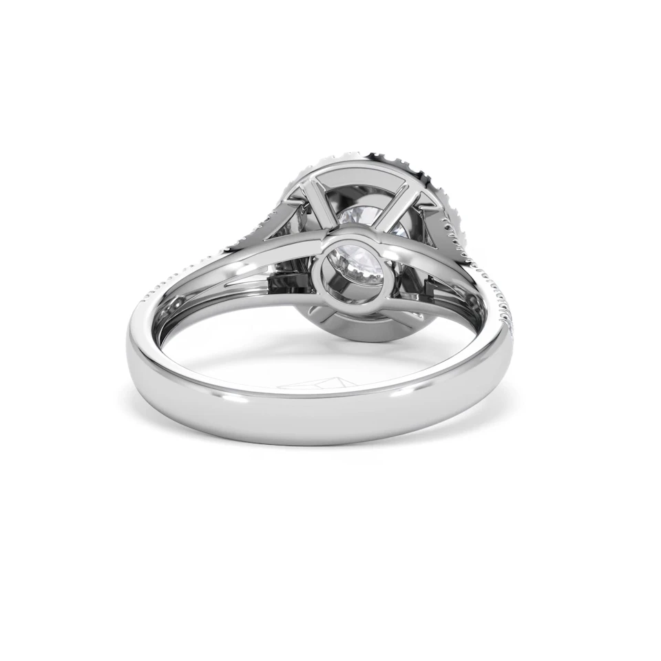 Camilla GIA Diamond Halo Engagement Ring in Platinum 1.65ct G/VS2