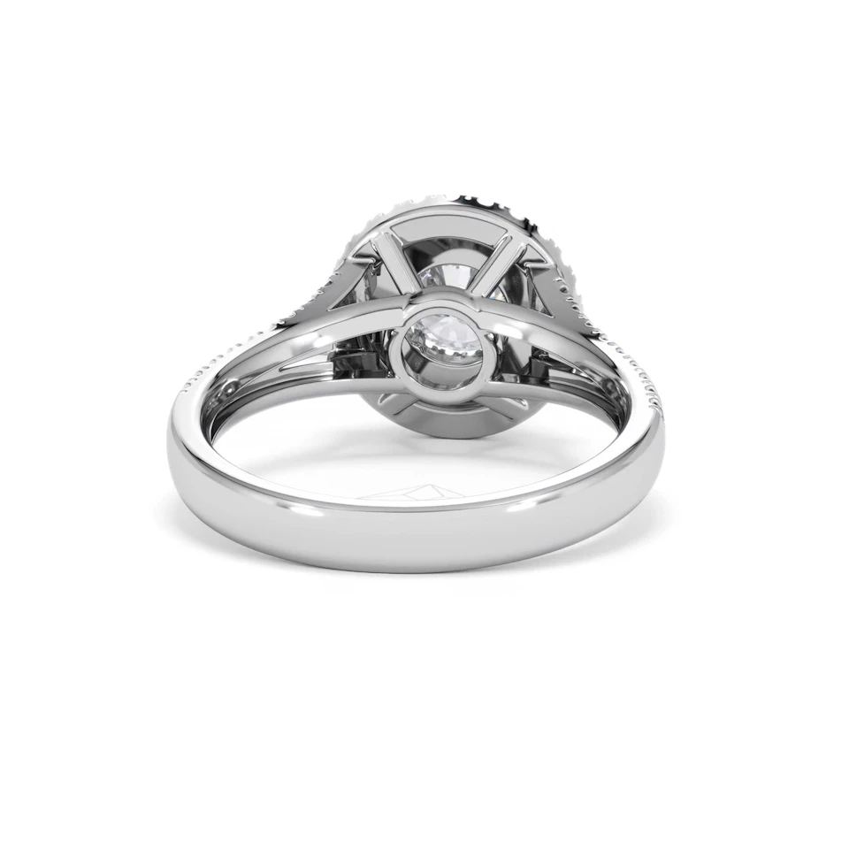 Camilla GIA Diamond Halo Engagement Ring in Platinum 1.65ct G/VS2