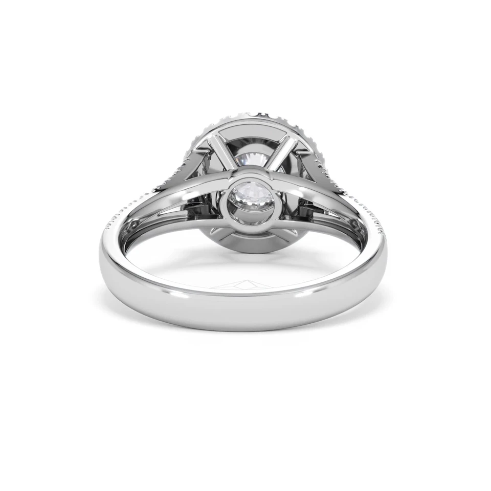 Camilla GIA Diamond Halo Engagement Ring in Platinum 1.65ct G/VS2
