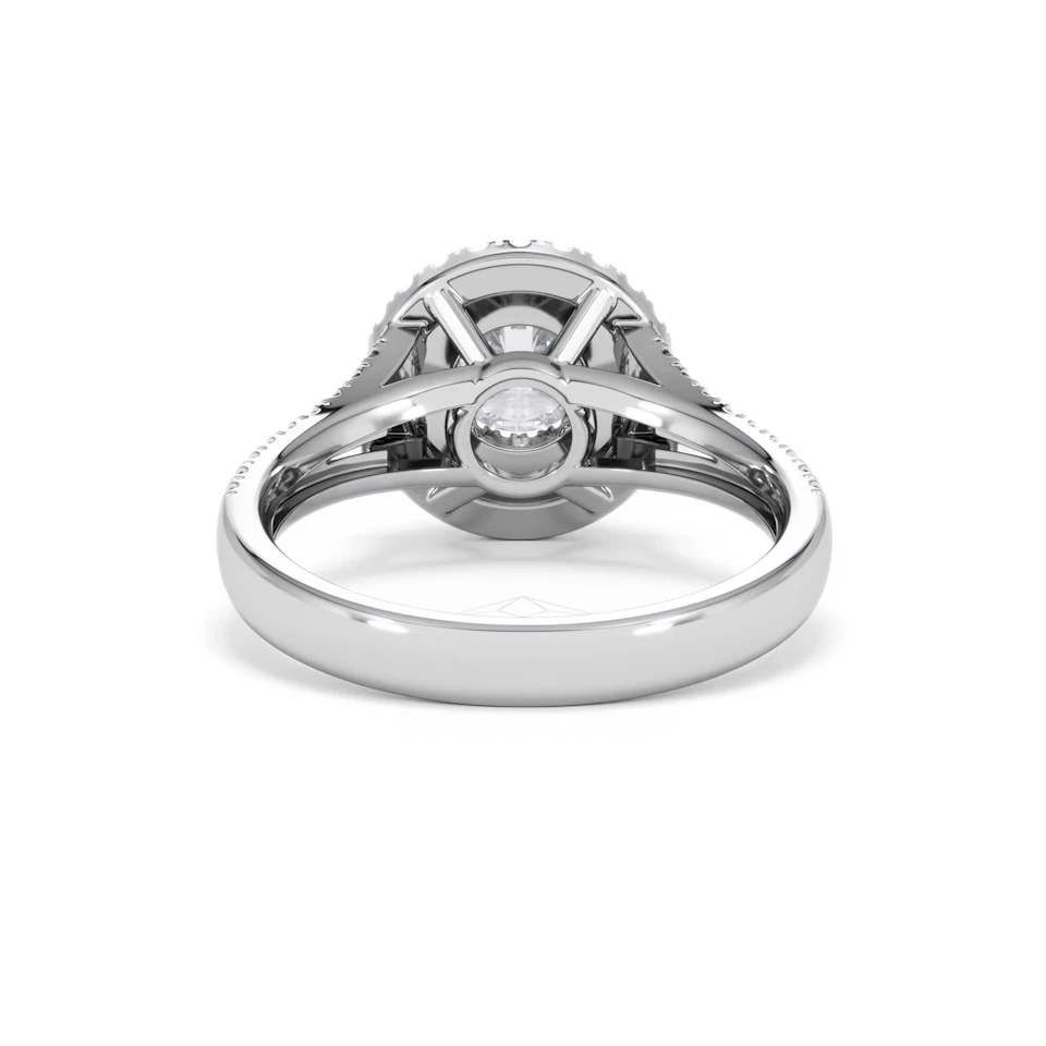 Camilla GIA Diamond Halo Engagement Ring in Platinum 1.65ct G/SI2