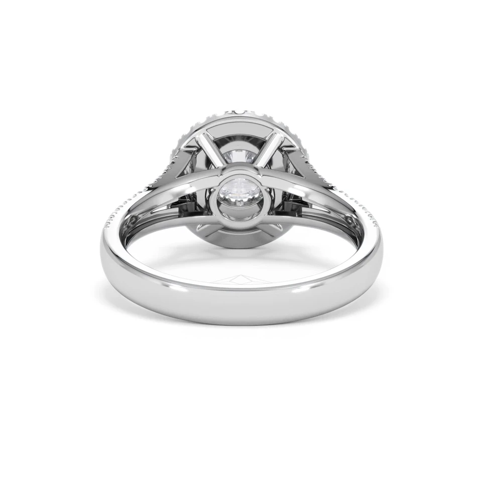 Camilla GIA Diamond Halo Engagement Ring in Platinum 1.65ct G/VS2